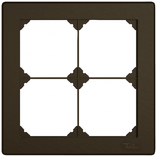 Cadre de recouvrement ENC EDIZIO.liv SNAPFIX® 2×2 156×156mm br 