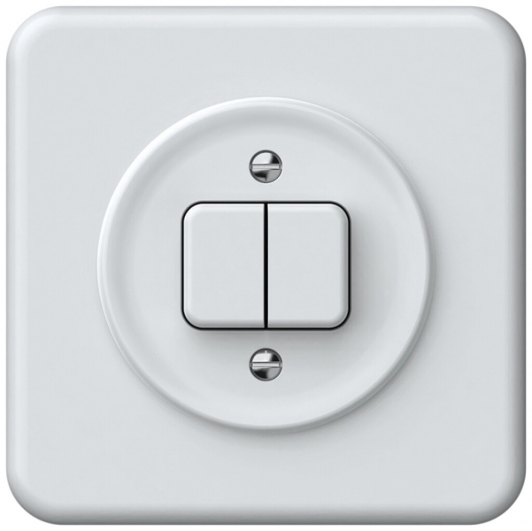 Interrupteur à poussoir ENC origin sch 3 + NO/NC 92×92mm blanc 