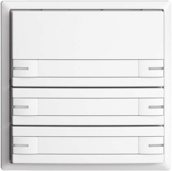 Poussoir KNX RGB EDUE, 250mW, a.LED RGB, a.papier, 6×poussoir, 1×touche, bc 