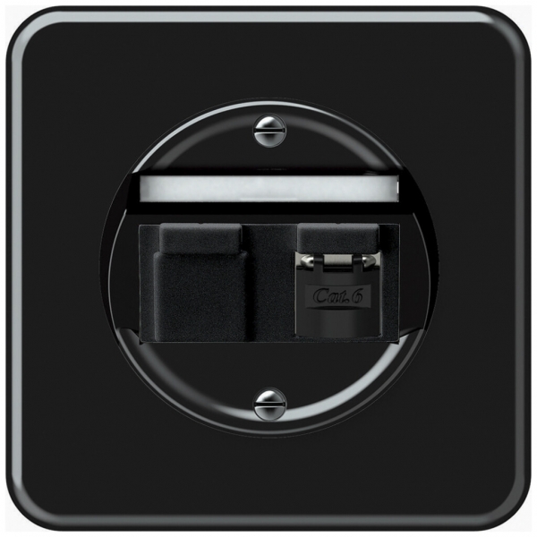 Boîte de raccordement ENC origin RJ45 8(8) cat.6 oblique blindé 92×92mm noir 