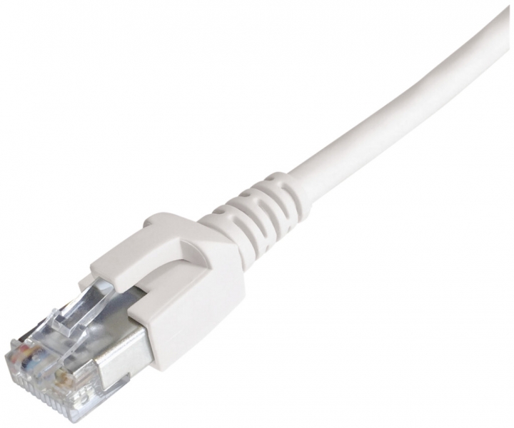 Câble patch RJ45 Dätwyler 7702 4P, cat.6A (IEC) S/FTP LSZH, blanc, 30m 