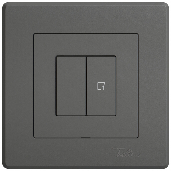 Station sec.interr.ENC EDIZIO.liv Wiser SNAPFIX® 1 scène 2 touches WLAN grf 