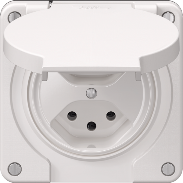 Presa NEVO N.CO, 2×T13, IP21, bianco 