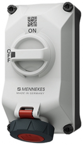 Prise AP MENNEKES DUO 16A 4P 6h 400V IP67 interrupteur 