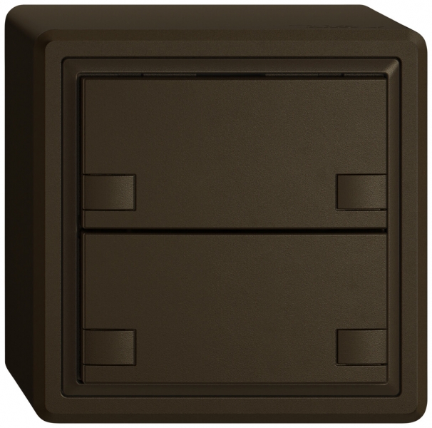 Poussoir KNX RGB AP EDIZIO.liv SNAPFIX® capteur temp.s.LED 2× comm.2T br 