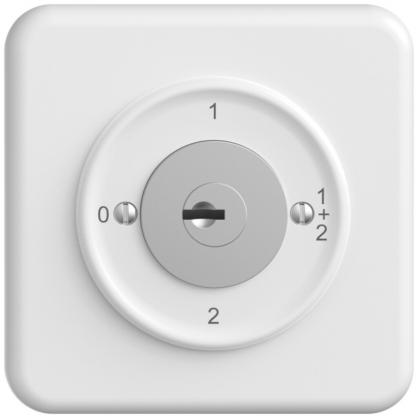 Interrupteur rotatif ENC STANDARDdue SNAPFIX® commut.1/1L serrure 2 clés bc 