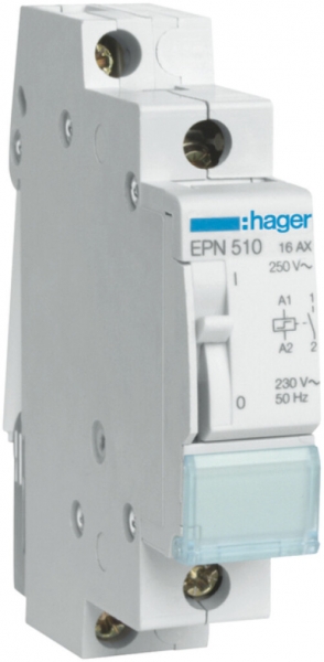 Teleruttore Hager 1UM 230VAC 110VDC 0 apertura 1 chiusura 0 invertitore 