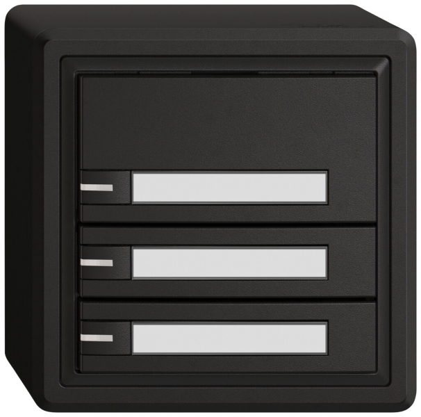 Poussoir KNX RGB AP EDIZIO.liv SNAPFIX® capteur temp.RGB-LED étiqu.3×com.1T no 