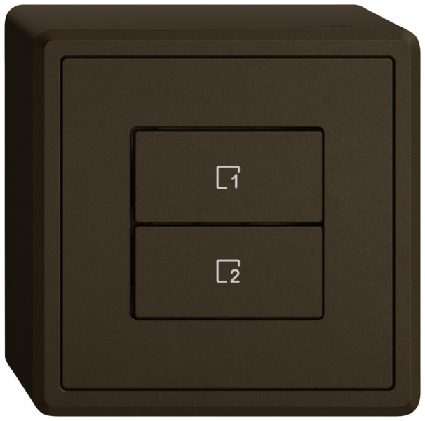 Poussoir scènes AP EDIZIO.liv Wiser SNAPFIX® 2 scènes 2 touches WLAN br 