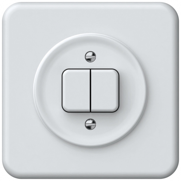 Pulsante INC origin 2×tasti 2CO 1P 0<1 10A 230V 92×92mm bianco 