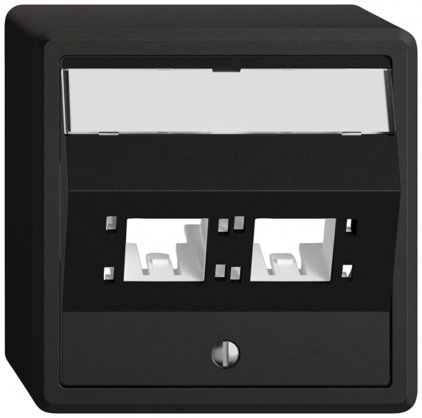 Kit di montaggio AP EDIZIO.liv SNAPFIX® per freenet cat.6A adattatore 2× ne 