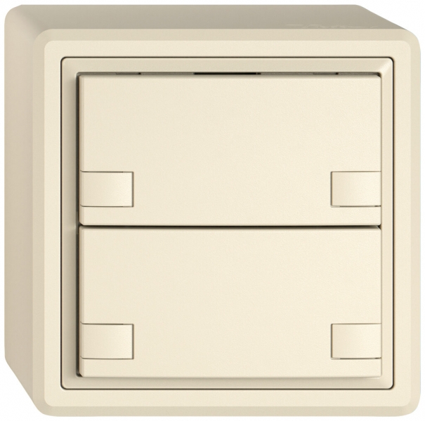 Poussoir KNX RGB AP EDIZIO.liv SNAPFIX® capteur temp.s.LED 2× comm.2T cr 