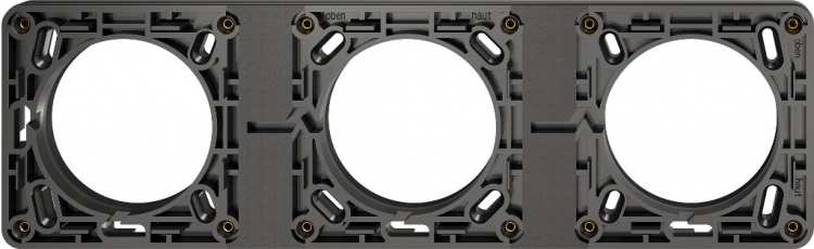 En-tête NUP Feller NEVO, 1×3, pour appareils N.CO, noir 