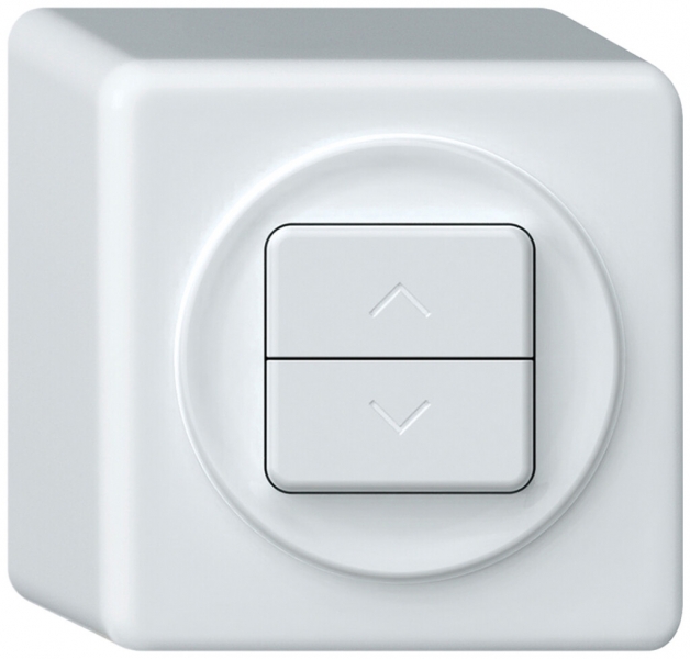 Poussoir stores AP origin 1P 2×touches 88×88×54mm blanc 