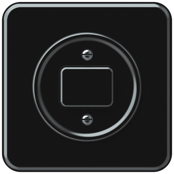Poussoir ENC Hager origin 1CO 10A 230V 92×92mm noir 