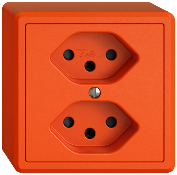 AP-Steckdose EDIZIO.liv SNAPFIX® 2×T13 mit Shutter or 
