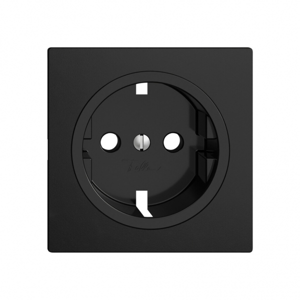 Kit frontale Feller EDIZIOdue per presa Schuko 60×60mm nero 
