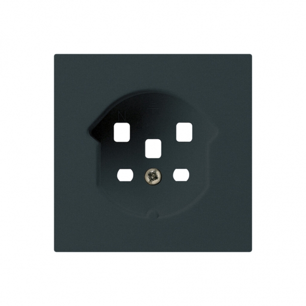 Kit frontal HA kallysto pour prise type 25 avec bornes enfichables noir 