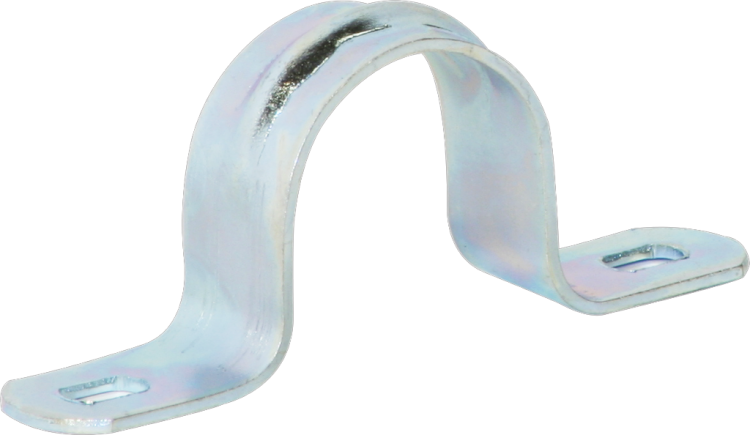 Brida acciaio 2 viti M25 zinc. 