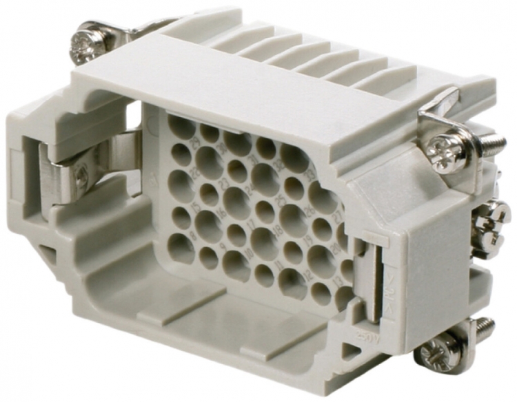 Insert mâle Weidmüller HDC HDD 250V 10A 42L à sertir grd.4 