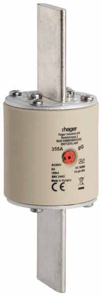 Fusibile HPC Hager SEV G4 500V AC 355A gG indicatore centrale 