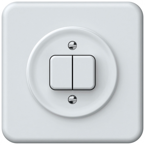 Interrupteur à poussoir ENC origin sch 1 (3+3) 92×92mm blanc 