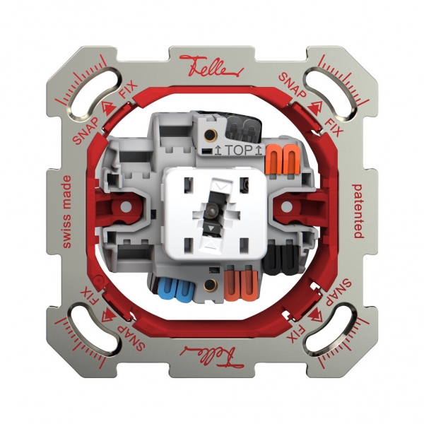 Tasto a pulsante INC Feller SNAPFIX® ARK/1P lat.bianco 