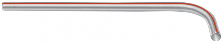 Gomito Symalit Chiaro 90° PE grigio 92/80 con estensione 2m r=800mm KRB-BL2000 