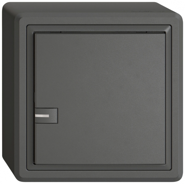 Poussoir KNX RGB AP EDIZIO.liv SNAPFIX® capteur temp.RGB-LED 1× comm.1T grf 