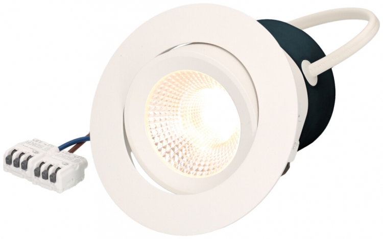 Spot LED INC LUCE Round 230 9W 230V 750lm 3000K trou Ø80mm blanc 36° 