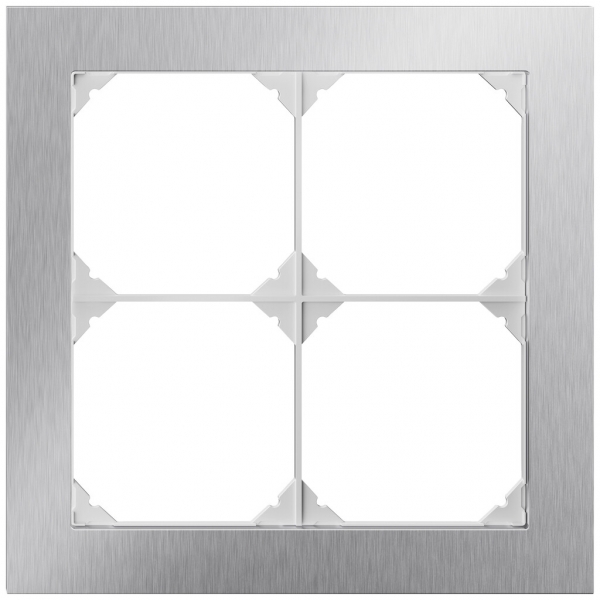 Telaio di copertura INC EDIZIO.liv prestige SNAPFIX® 2×2 154×154mm Cr-sm 