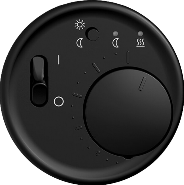 Thermostat d'ambiance ENC STANDARDdue noir avec sonde et horloge 