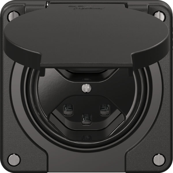 Presa NEVO N.CO, 2×T23, IP21, nero 