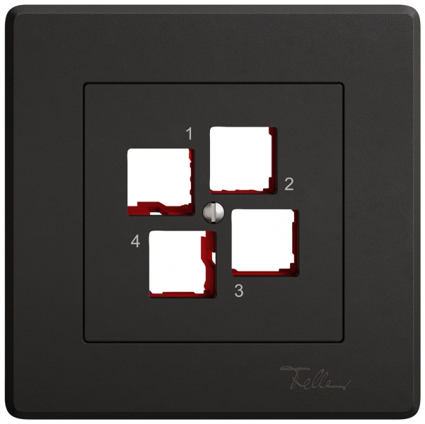 Kit di montaggio INC EDIZIO.liv EASYNET S-One SNAPFIX® destra per 4×RJ45 ne 