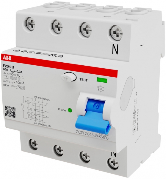 Interruttore differenziale proM compact 3PN tipo B 40A 300mA 4UM leggr.ritardato 