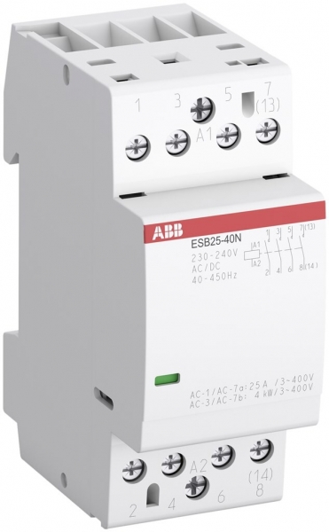 Contattore AMD ABB ESB25, 3Ch 25A AC-1, 230…240VAC/DC 
