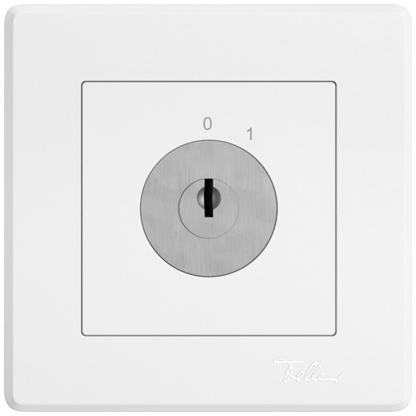 Interruttore a chiave INC EDIZIO.liv c.KABA 1007F/5000 c.ritiro 1P 0-1 p=57mm bi 