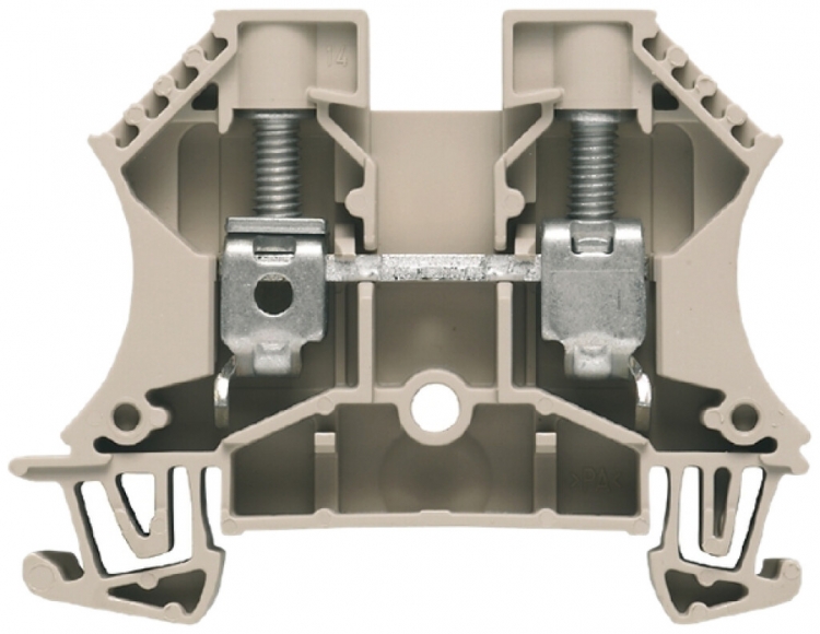 Morsetto di passaggio Weidmüller WDU connessione a vite 10mm² TS35 beige 