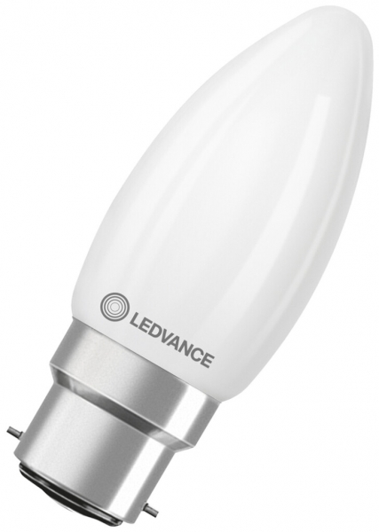 Lampada LED LEDVANCE CLASSIC B B22d 3.4W 470lm 827 REG B10.5 opaco Ø35×94mm 
