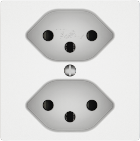 Steckdose EDIZIO.liv SNAPFIX® 2×T13 mit Shutter ws 