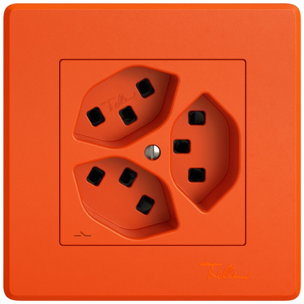 Prise ENC EDIZIO.liv SNAPFIX® 3×T23 1×S ora 