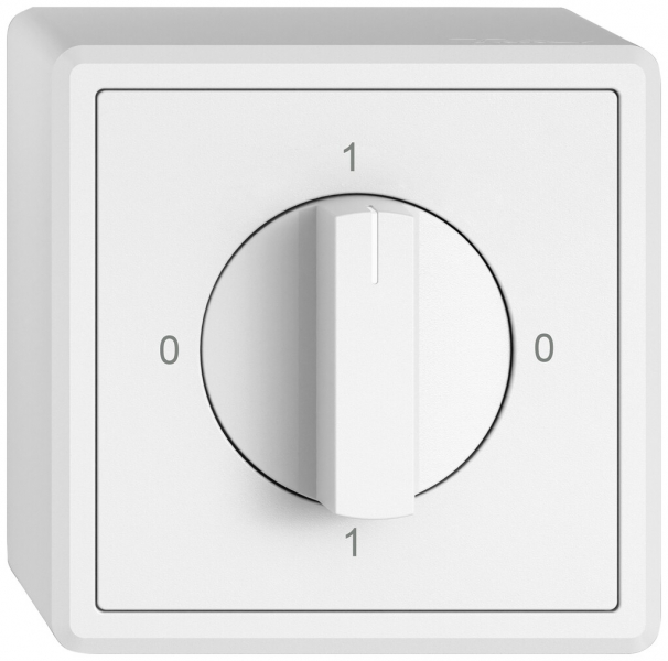 AP-Drehschalter EDIZIO.liv SNAPFIX® Drehgriff Ausschalter 0/2L ws 