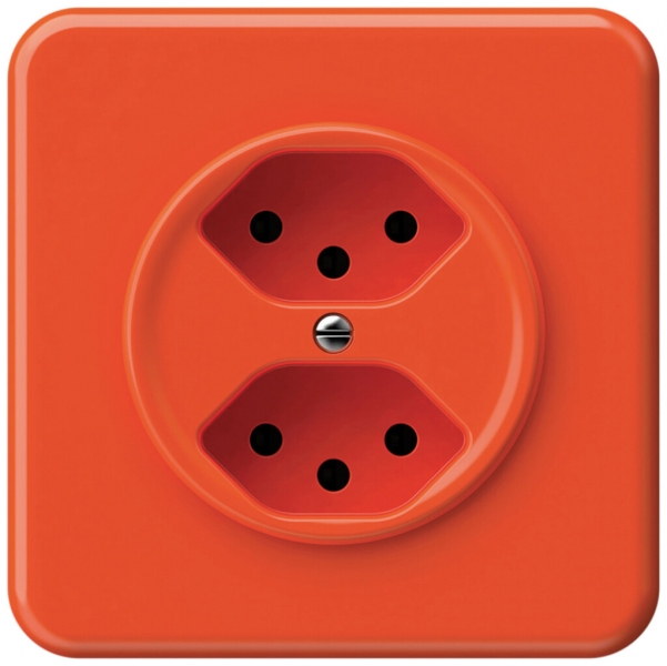 Presa INC origin 2×tipo 13 10A 230V 92×92mm arancione 
