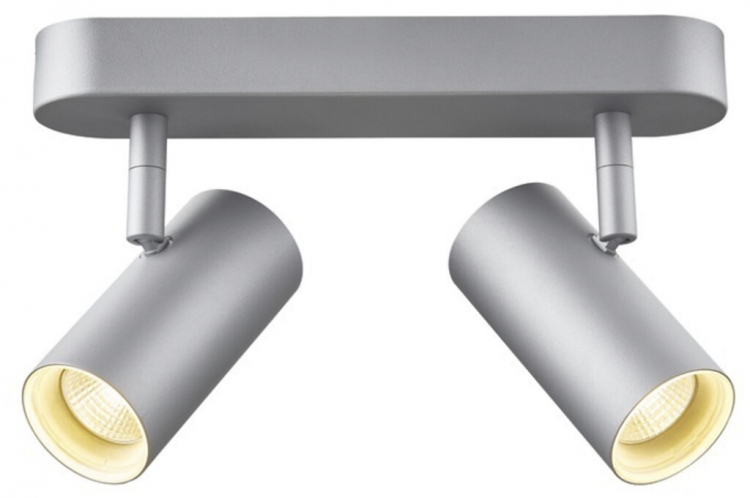 Plafonnier/applique LED SLV NOBLO-2 16W 1200lm 2700K 36° 240×127×105mm argent 
