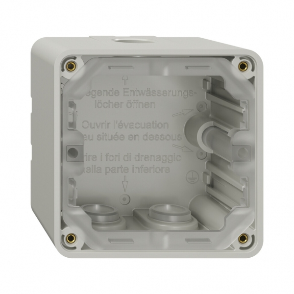 Parte inferiore dell'alloggiamento NAP NEVO, 1×1, c.guarn., H=54mm, 87×87mm, grc 