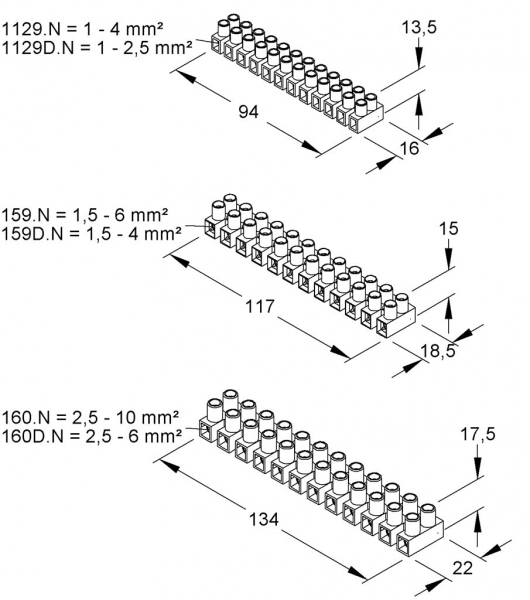 Morsettiera Kleinhuis 12P 2.5…6mm² 57A 450V 