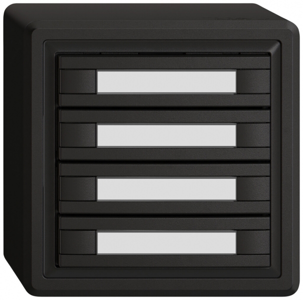Pulsante KNX RGB AP EDIZIO.liv SNAPFIX® sensore temp.s.LED targ.4× com.2T ne 