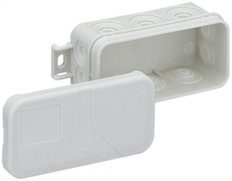 Boîte dérivation AP Mini 25 89×43×37mm, gris clair 