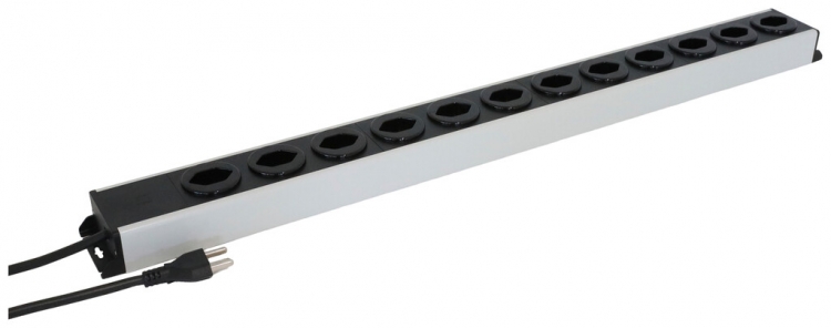 Prise multiple MH POWER LINE 16A 12×T23 1.5m gris-noir 