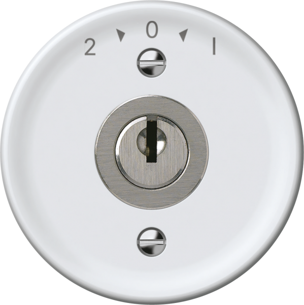 Poussoir pivotant origin avec cylindre 1P 2>0<1 10A 230V 60×60mm blanc 